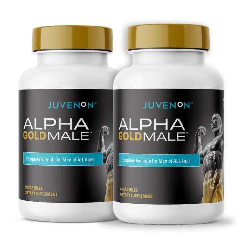 Two containers of Juvenon alpha gold male for men supplement