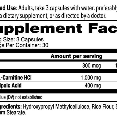 supplement facts cellular health capsules